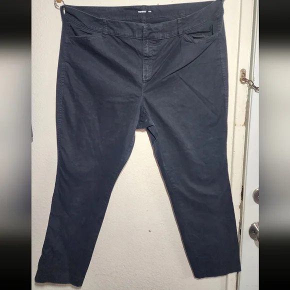 Old Navy Women's Straight Leg Pants - Dark Blue - Picture 3 of 3